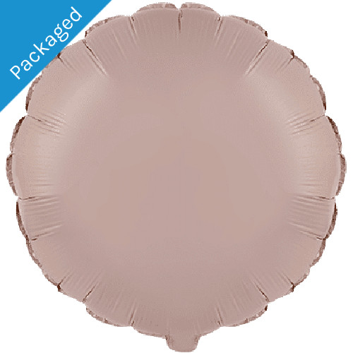 An 18 inch Matte Vintage Rose Round Foil Balloon.