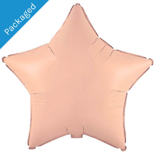 An 18 inch Matte Vintage Rose Star Foil Balloon.