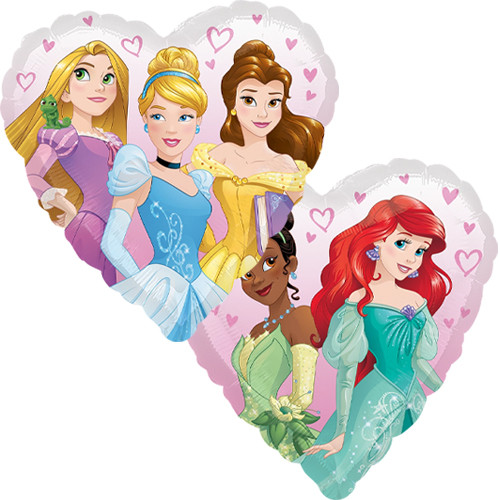 18 inch Disney Princess Heart Foil Balloon (1) 18 inch Disney Princess Heart Foil Balloon (1)