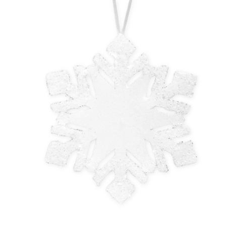 A 19cm White Snowflake Hanging Decoration.