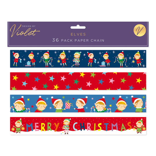 A set of 36 Christmas Elves Assorted Paper Chains.