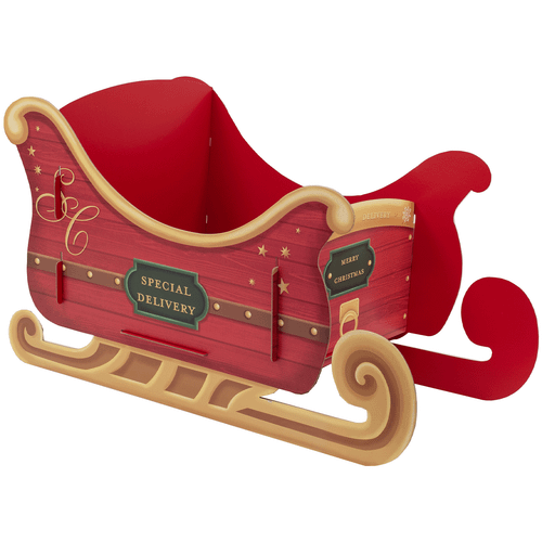A Christmas Santa's Sleigh Jumbo Gift Display.