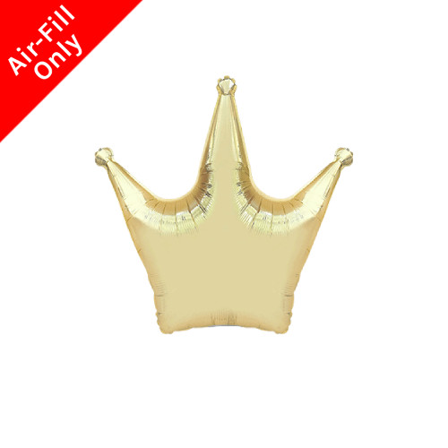 An unpackaged Mini Gold Crown Foil Balloon.