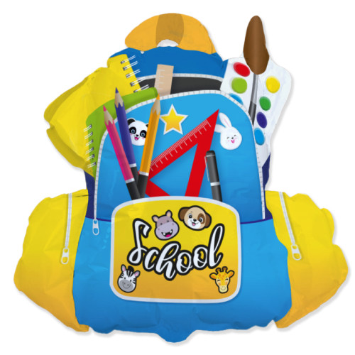 A School Backpack Foil Balloon.