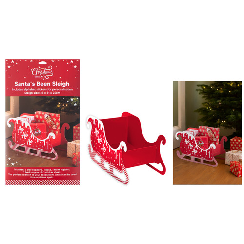 A Santa's Been Sleigh Gift Display.