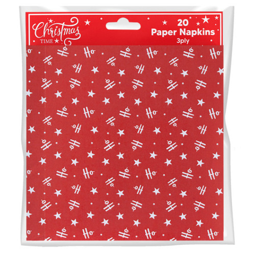 A Christmas Ho Ho Ho Paper Napkins.