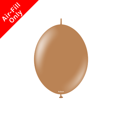 A pack of 50 6" Standard Caramel K-Link Latex Balloons, manufactured by Kalisan.