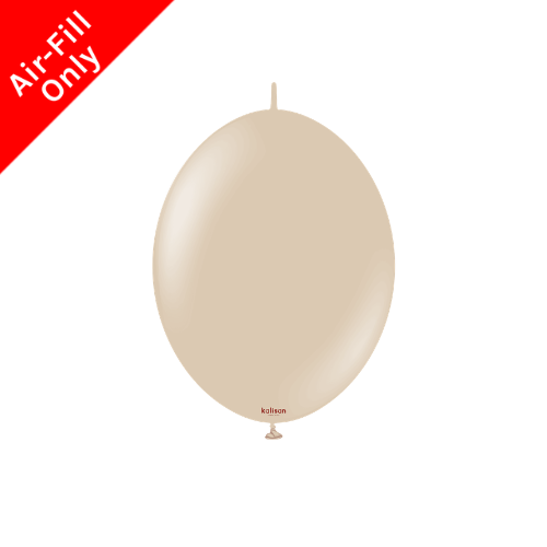 A pack of 50 6" Standard Hazelnut K-Link Latex Balloons, manufactured by Kalisan.