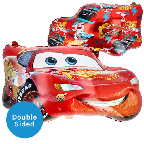 A 65 inch Lightning McQueen Cars foil balloon, manufactured by Folat.