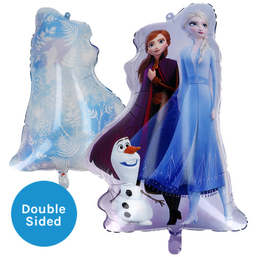 A 62 inch Frozen Elsa, Anna and Olaf foil balloon, manufactured by Folat.