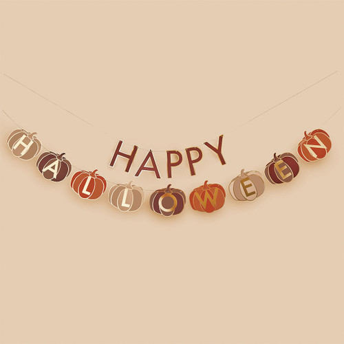 A Happy Halloween Pumpkin Card Banner.