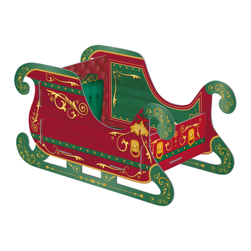 A Christmas Santa's Presents Sleigh Gift Display.
