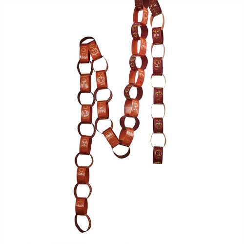 A pack of DIY Pumpkin Paper Chains.