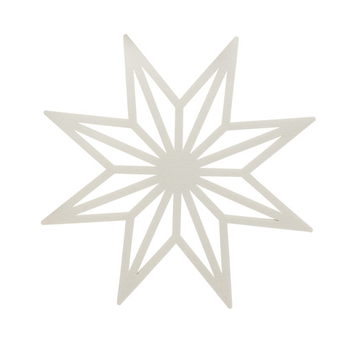 A pack of 4 White Star Felt Place Mats.