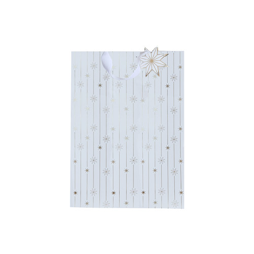 A White & Gold Star Medium Gift Bag.