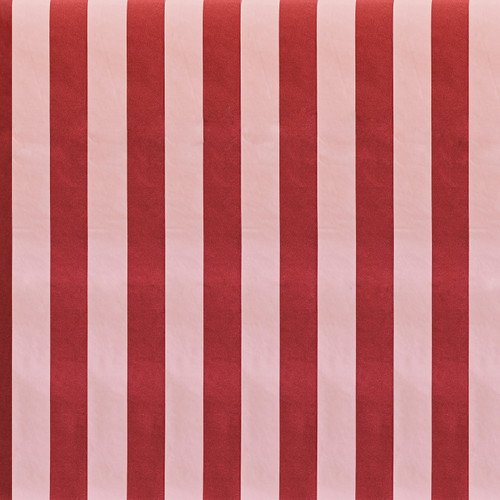 A Pink & Red Stripe Paper Tablecloth.
