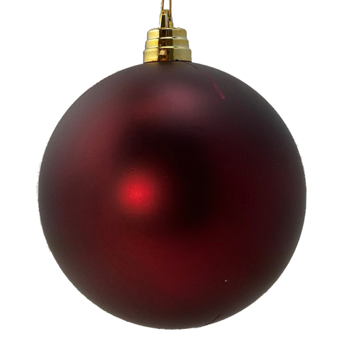 A 15cm Dark Red Large Matte Bauble.