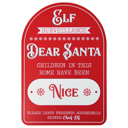 A Christmas Naughty or Nice Santa Sign.