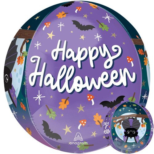 A 16 inch Orbz happy Halloween twilight bat foil balloon, manufactured by Anagram.