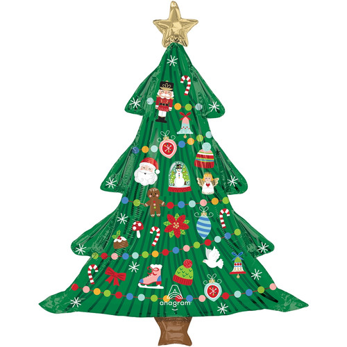 A 36 inch timeless tree foil balloon, manufactured by Anagram.