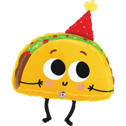 A 30 inch Party Taco Foil Balloon, manufactured by Betallic.