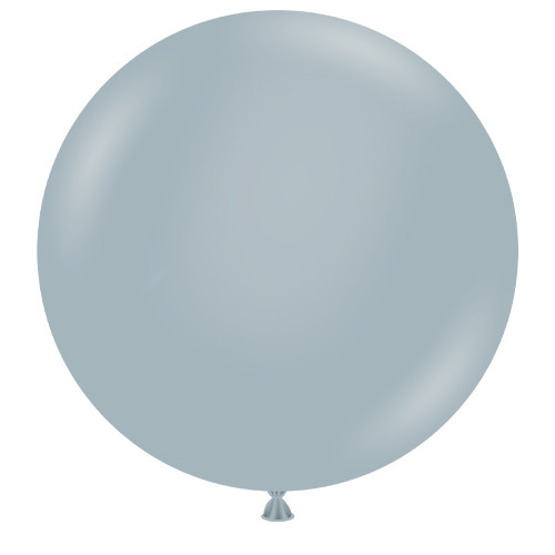 A pack of 25 17" Fog Latex Balloons, manufactured by Tuftex.