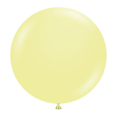 A pack of 25 17" Lemonade Latex Balloons, manufactured by Tuftex.