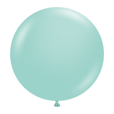 A pack of 25 17" Sea Glass Latex Balloons, manufactured by Tuftex.