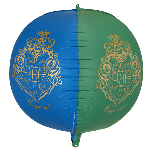 A 20 inch Harry Potter House Crests Sphere Foil Balloon, manufactured by PartyDeco.