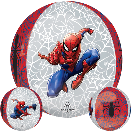 A 16 inch Orbz Spiderman Foil Balloon, manufactured by Anagram.