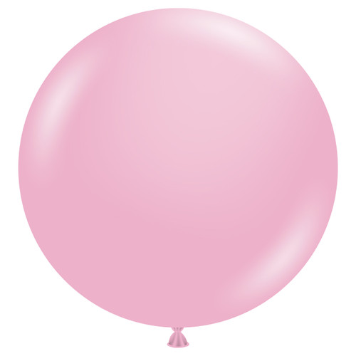 A pack of 2 36" Shimmering Pink latex balloons, manufactured by Tuftex.