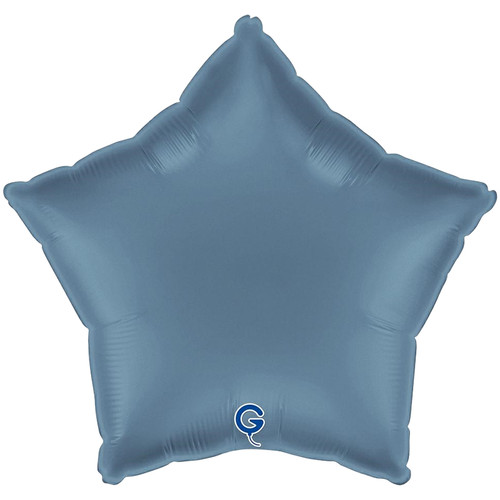 18" Blue Jeans Satin Star Foil Balloon (1) - UNPACKAGED