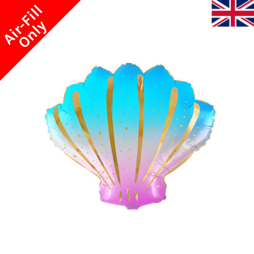 10 inch Iridescent Ombre Sea Shell Foil Balloon (1)