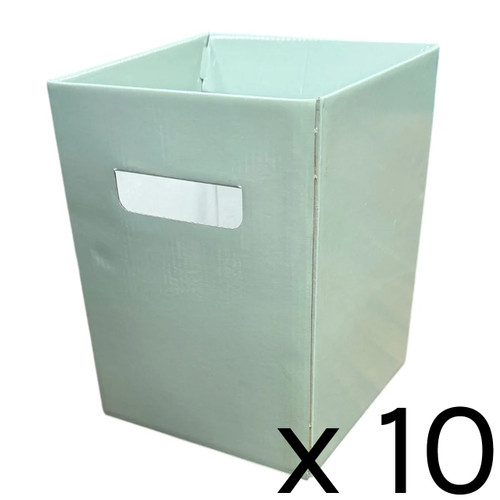 Pearlised Laurel Green Flower Boxes - 18cm x 24cm (10)