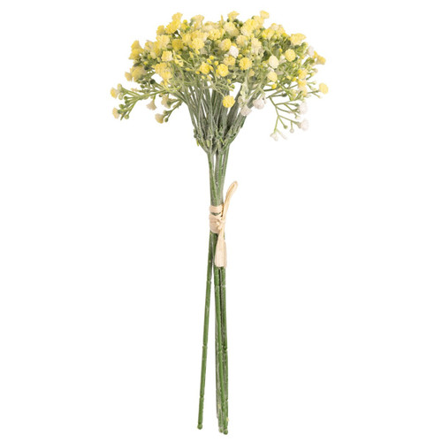 31cm Pastel Yellow Open Gypsophila Bunch (1)