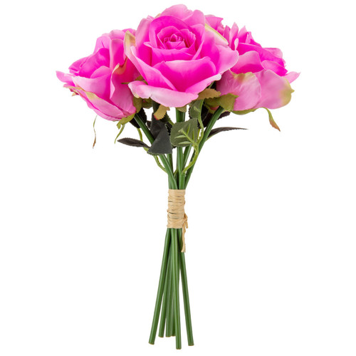 30cm Bright Pink Eugenie Rose Bunch - 6 heads
