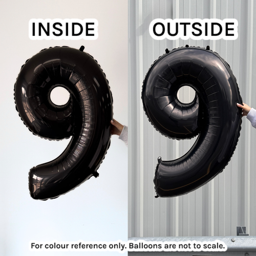26 inch Black Number 6 Foil Balloon (1)