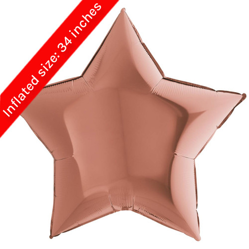 36" Rose Gold Star Foil Balloon (1)