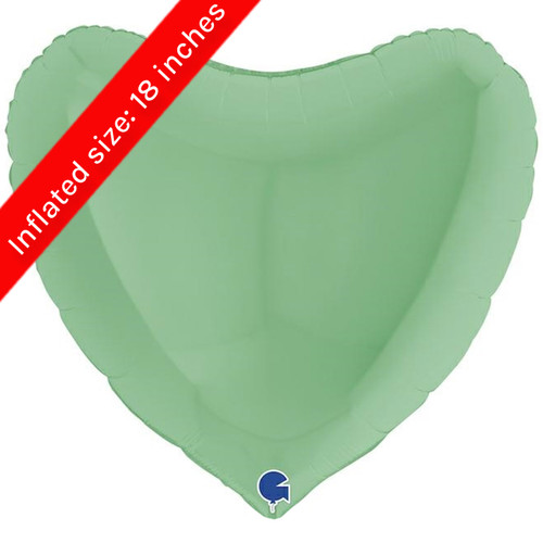 36" Matte Green Heart Foil Balloon (1) 36" Matte Green Heart Foil Balloon (1)