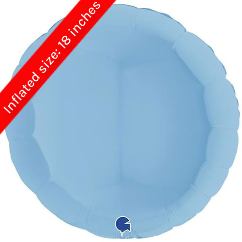 36" Matte Blue Round Foil Balloon (1) 36" Matte Blue Round Foil Balloon (1)