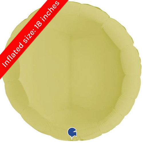 36" Matte Yellow Round Foil Balloon (1) 36" Matte Yellow Round Foil Balloon (1)