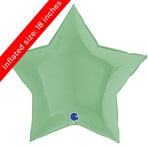 36" Matte Green Star Foil Balloon (1) 36" Matte Green Star Foil Balloon (1)