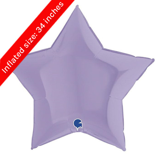 36" Matte Lilac Star Foil Balloon (1)