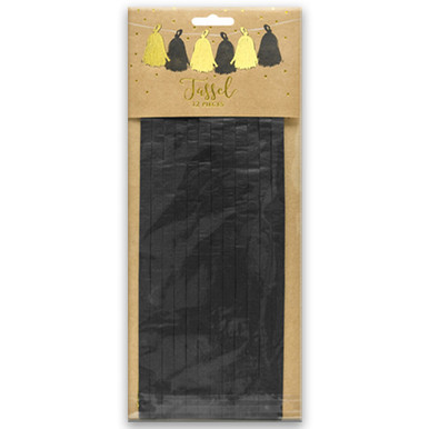 Black & Gold Tassel Garland - 1.5m (1)