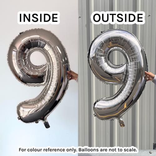 34 inch Unique Silver Number 7 Foil Balloon (1)