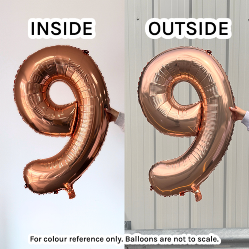 34 inch Unique Rose Gold Number 7 Foil Balloon (1)