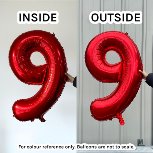 34 inch Unique Red Number 4 Foil Balloon (1)