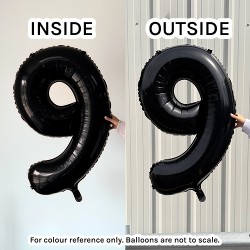 34 inch Unique Black Number 5 Foil Balloon (1)