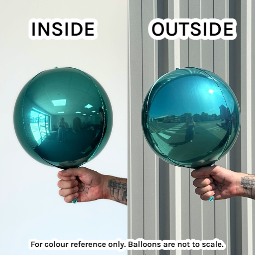 11" Globe Tiffany Blue Foil Balloon (1) - UNPACKAGED