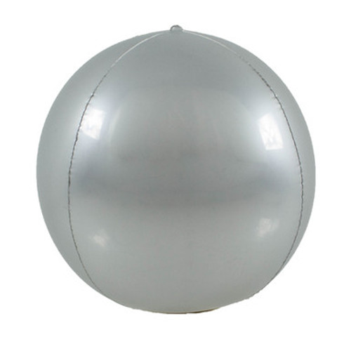 11" Globe Satin White Foil Balloon (1) - UNPACKAGED 11" Globe Satin White Foil Balloon (1) - UNPACKAGED